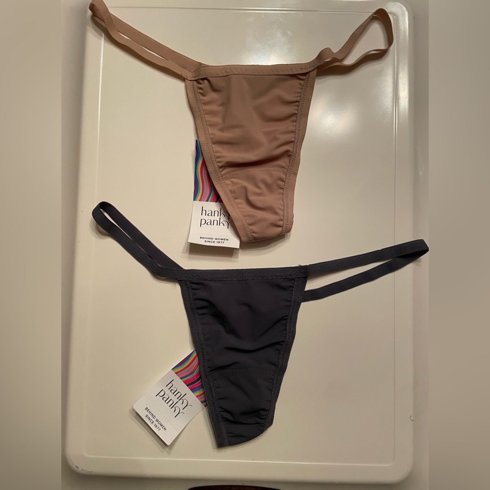New HANKY PANKY Breathe Soft G-String Thong Panties One Size Lot of 2